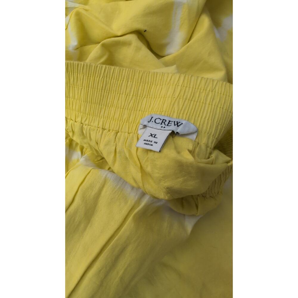 J.Crew Yellow White Tie Dye Cotton Midi Maxi Skirt - Picture 3 of 5